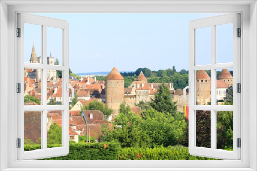 Fototapeta Naklejka Na Ścianę Okno 3D - The medieval Semur-en-Auxois in Burgundy, France