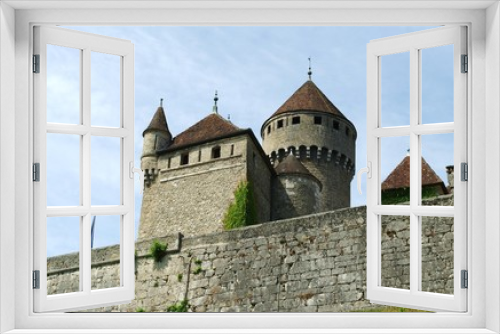 Fototapeta Naklejka Na Ścianę Okno 3D - château - haute savoie