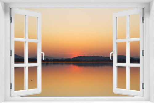 Fototapeta Naklejka Na Ścianę Okno 3D - Sonnenuntergang auf der Mettnau