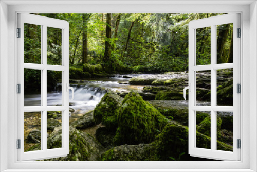 Fototapeta Naklejka Na Ścianę Okno 3D - Waterfalls of the river Le Hérisson, in the French Jura
