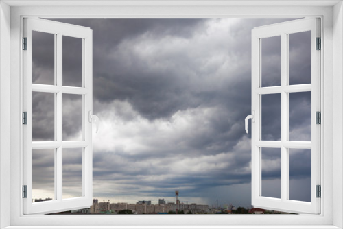 Fototapeta Naklejka Na Ścianę Okno 3D - Sky Grey-cloud