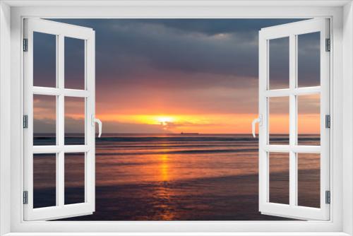 Fototapeta Naklejka Na Ścianę Okno 3D - View at Bali island at sunset