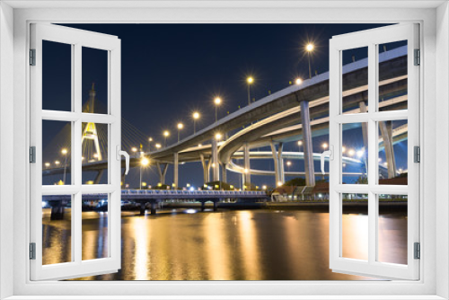 Fototapeta Naklejka Na Ścianę Okno 3D - Bhumibol Bridge, Bangkok