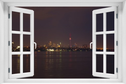 Fototapeta Naklejka Na Ścianę Okno 3D - Toronto Canada de noche 