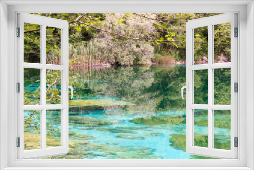 Fototapeta Naklejka Na Ścianę Okno 3D - Enchanted Lake. The crystalline waters of Cornino Lake. Friuli