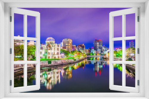 Fototapeta Naklejka Na Ścianę Okno 3D - Hiroshima, Japan Skyline