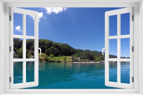Fototapeta Naklejka Na Ścianę Okno 3D - Attersee - Österreich | Ansicht vom See