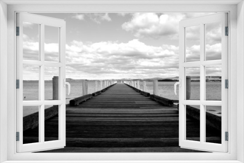Fototapeta Naklejka Na Ścianę Okno 3D -  Pier At Lake Illawarra
