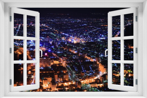 Fototapeta Naklejka Na Ścianę Okno 3D - Hakodate night view