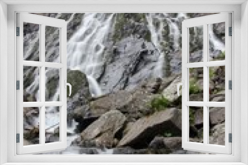 Fototapeta Naklejka Na Ścianę Okno 3D - Balea Waterfall, Romania