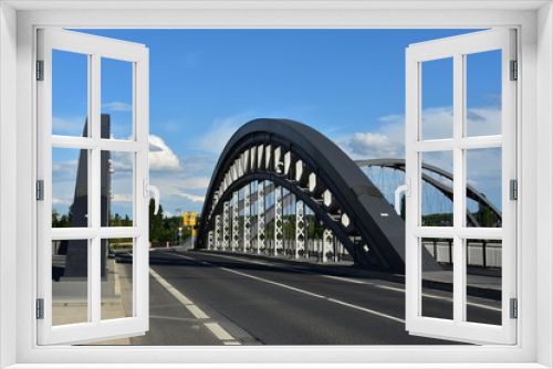 Fototapeta Naklejka Na Ścianę Okno 3D - Honsell Brücke Frankfurt - Germany