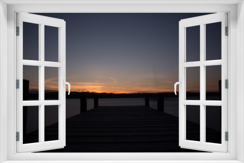 Fototapeta Naklejka Na Ścianę Okno 3D - Sonnenuntergang am See
