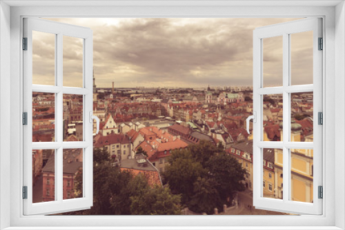 Fototapeta Naklejka Na Ścianę Okno 3D - Poznan Cityscape East View Polish Skyline Split Toning Landscape Photography