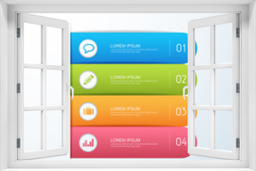 Infographic Elements with business icon on full color background  process or steps and options workflow diagrams,vector design element eps10 illustration