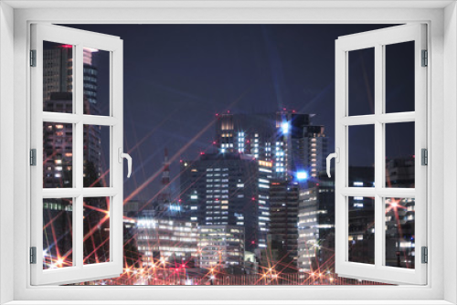 Fototapeta Naklejka Na Ścianę Okno 3D - 街の夜景