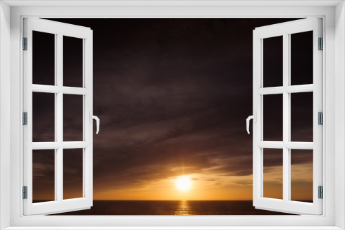 Fototapeta Naklejka Na Ścianę Okno 3D - Sunset on Lanzarote coast