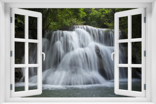 Fototapeta Naklejka Na Ścianę Okno 3D - Thailand waterfall in Kanchanaburi