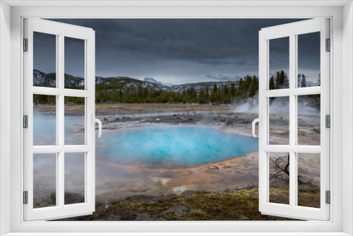 Fototapeta Naklejka Na Ścianę Okno 3D - Stormy Yellowstone