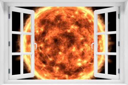 Fototapeta Naklejka Na Ścianę Okno 3D - Sun view. Elements of this image are furnished by NASA,3D Rendering.