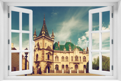 Fototapeta Naklejka Na Ścianę Okno 3D - View of Jakabov Palace in the old town in Kosice, Slovakia