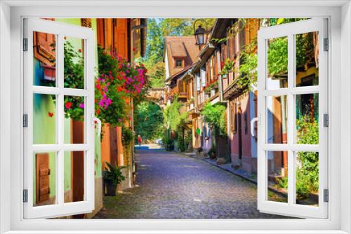 Fototapeta Naklejka Na Ścianę Okno 3D - Floral traditional town Colmar with charming old streets in Alsace region. France