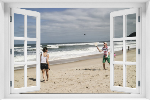 Fototapeta Naklejka Na Ścianę Okno 3D - Jogos de praia  
