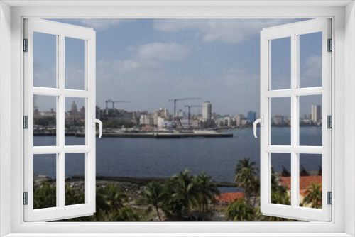 Fototapeta Naklejka Na Ścianę Okno 3D - Blick über Havanna von einer Festung aus, Kuba, Karibik