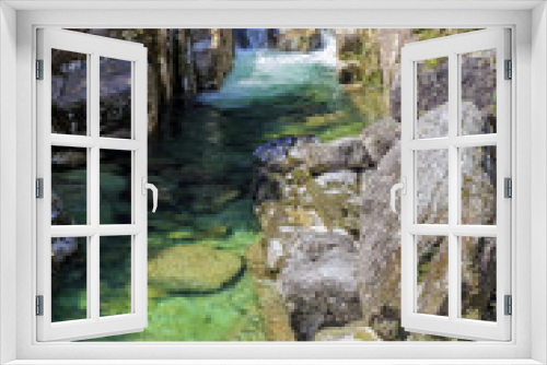 Fototapeta Naklejka Na Ścianę Okno 3D - Waterfall  in moss forest in Yakushima Island Japan