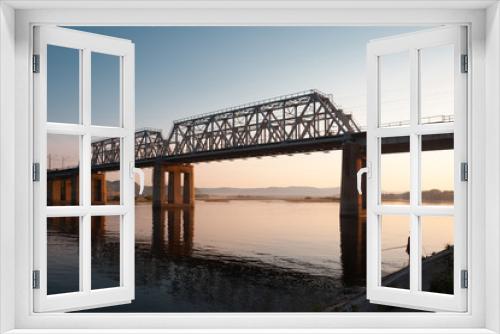 Fototapeta Naklejka Na Ścianę Okno 3D - Fishing under railroad bridge
