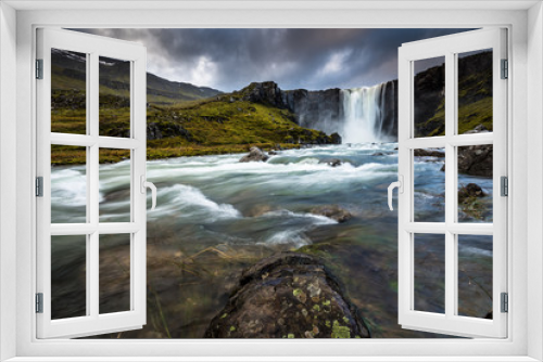 Fototapeta Naklejka Na Ścianę Okno 3D - Gufufoss Wasserfall nahe Seydisfjördur in Island