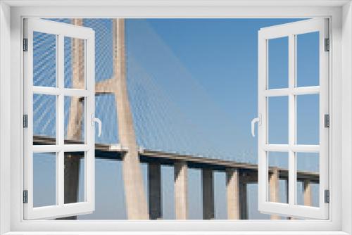 Fototapeta Naklejka Na Ścianę Okno 3D - Puente Vasco de Gama, Lisboa (Portugal)
