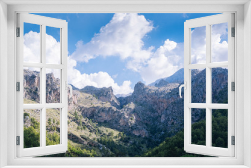 Fototapeta Naklejka Na Ścianę Okno 3D - mediterranean mountains against blue sky