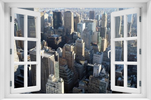 Fototapeta Naklejka Na Ścianę Okno 3D - Aerial view of Manhattan on a sunny day