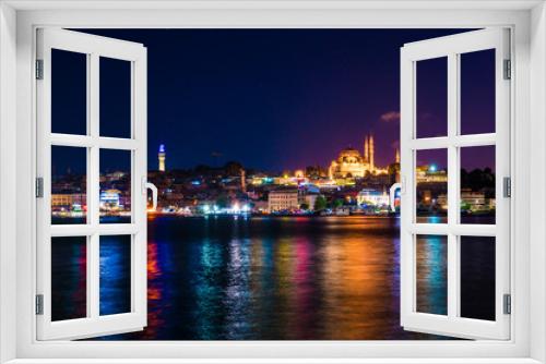 Fototapeta Naklejka Na Ścianę Okno 3D - istanbul mosque in the night turkey