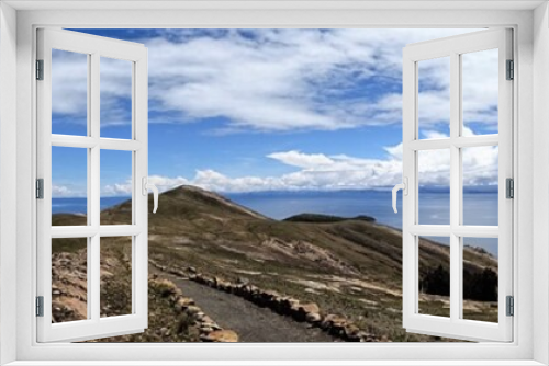 Fototapeta Naklejka Na Ścianę Okno 3D - Panorama sur le lac Titicaca