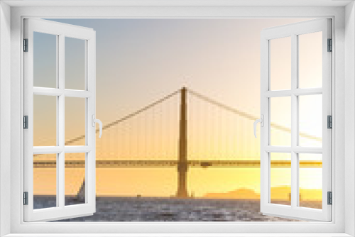 Fototapeta Naklejka Na Ścianę Okno 3D - Sunset Behind the Golden Gate Bridge, San Francisco, California