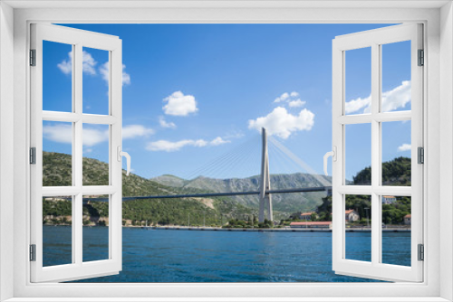 Fototapeta Naklejka Na Ścianę Okno 3D - The Franjo Tudman cable-stayed bridge, Dubrovnik, Croatia.