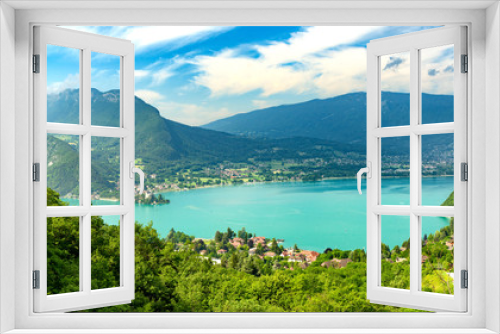 Fototapeta Naklejka Na Ścianę Okno 3D - View of the Annecy lake