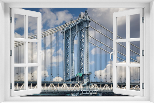 Fototapeta Naklejka Na Ścianę Okno 3D - Manhattan bridge 