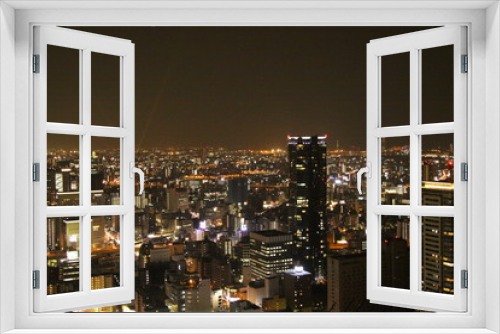 Fototapeta Naklejka Na Ścianę Okno 3D - 夜景（大阪）