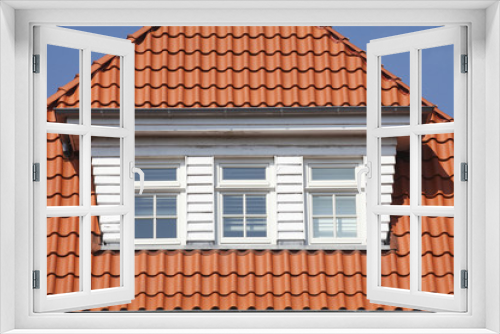 Fototapeta Naklejka Na Ścianę Okno 3D - Dachfenster, Dach
