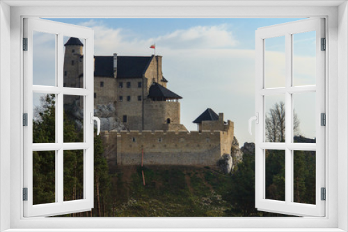 Fototapeta Naklejka Na Ścianę Okno 3D - Bobolice zamek