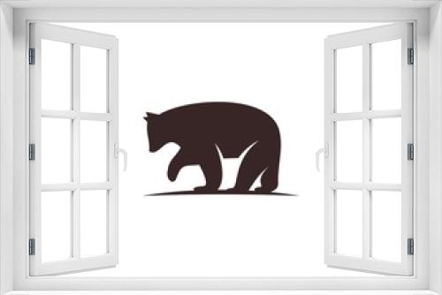 Fototapeta Naklejka Na Ścianę Okno 3D - Bear logo