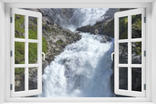 Fototapeta Naklejka Na Ścianę Okno 3D - Norway. The Kjosfossen Waterfall