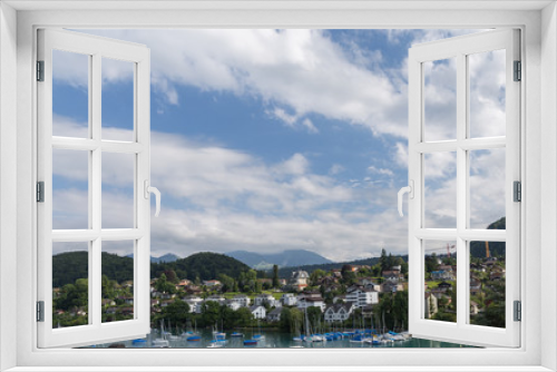 Fototapeta Naklejka Na Ścianę Okno 3D - City of Spiez. Swiss