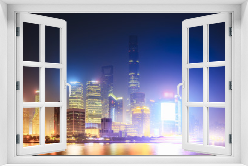 Fototapeta Naklejka Na Ścianę Okno 3D - Architectural scenery and skyline of Shanghai