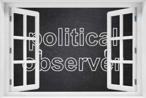 Political concept: Political Observer on chalkboard background