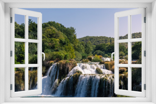 Fototapeta Naklejka Na Ścianę Okno 3D - Krka River Park Falls Famous Body of Water in Croatia Beautiful Summer Destination