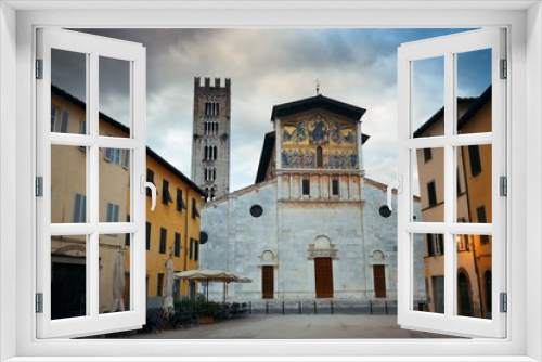 Fototapeta Naklejka Na Ścianę Okno 3D - Church of San Pietro bell tower