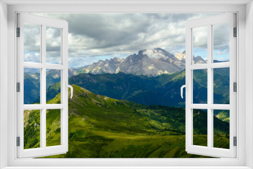 Fototapeta Naklejka Na Ścianę Okno 3D - Blick vom Rifugio Nuvolau auf die Dolomiten, Höhenweg 1, Alta Via 1, Italien